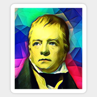 Walter Scott Colourful Portrait | Walter Scott Artwork 6 Sticker